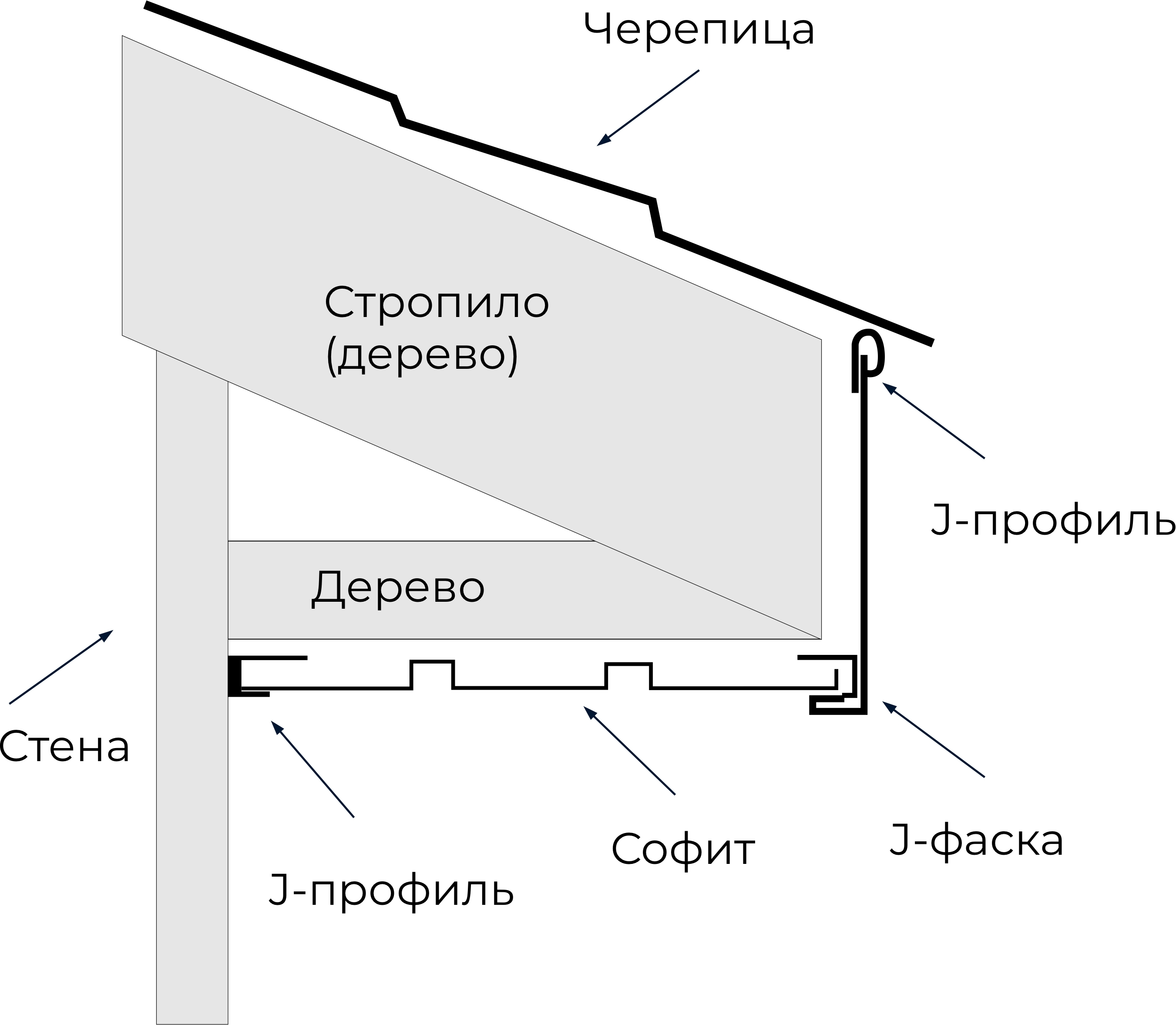 картинка J-профиль Mirida графит от магазина Альфа Плейс