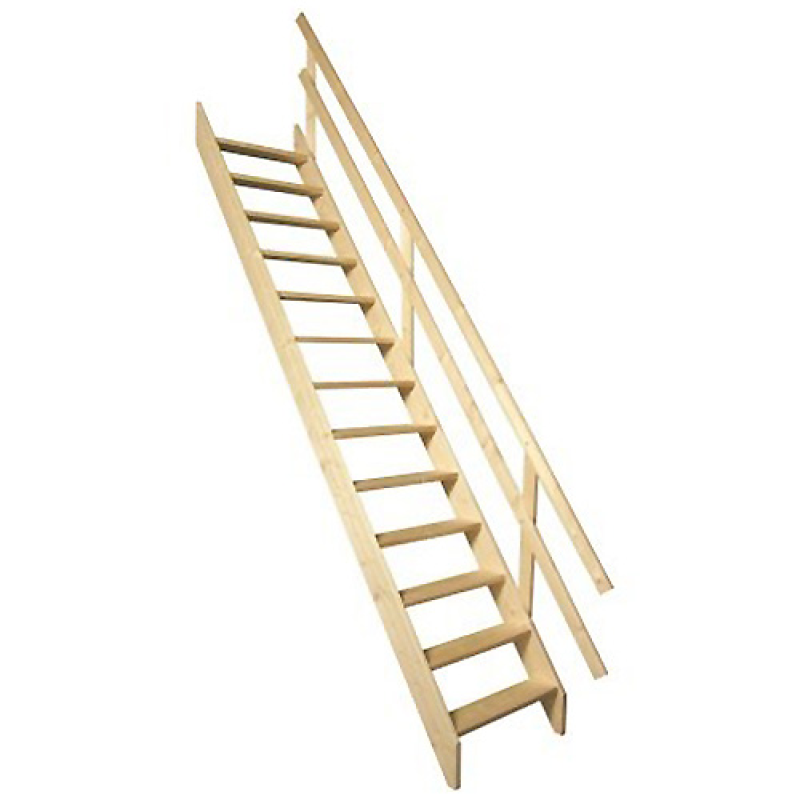 картинка Лестница стационарная деревянная OMB 65/290 от магазина Альфа Плейс
